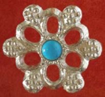 28c-Rose Badge (Turquoise)