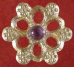 28d-Rose Badge (Amethyst)