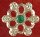 28i-Rose Badge (Green Agate)